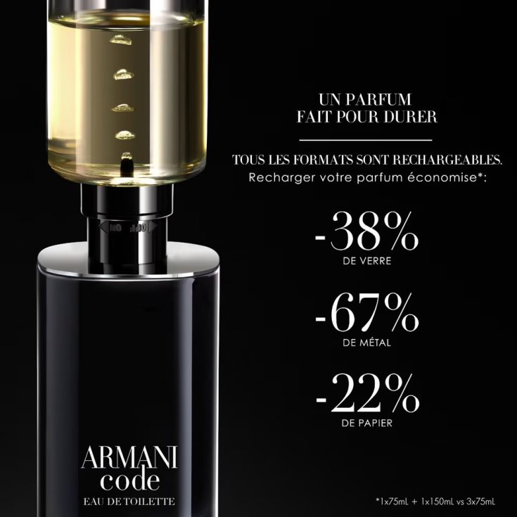 armani men code eau de toilette recargable
