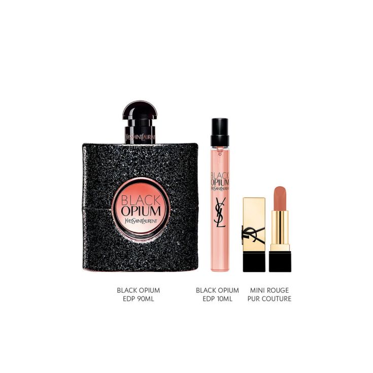 black opium eau de parfum 90ml cofre 3 piezas