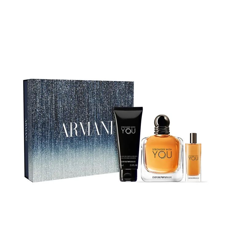 giorgio armani stronger with you he eau de toilette 100ml cofre 3 piezas