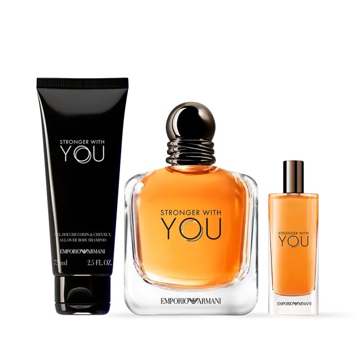 giorgio armani stronger with you he eau de toilette 100ml cofre 3 piezas