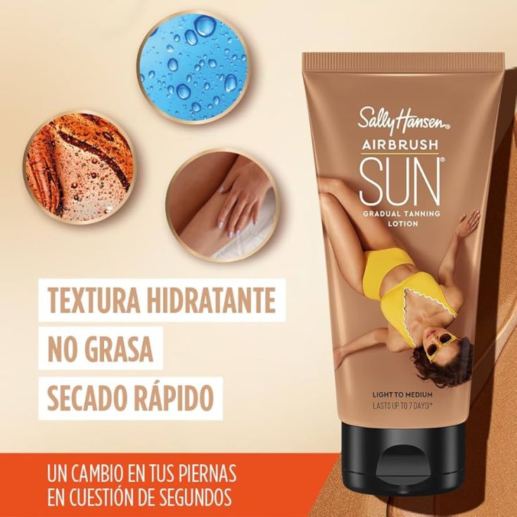 sally hansen airbrush legs tanning lotion bronceadora