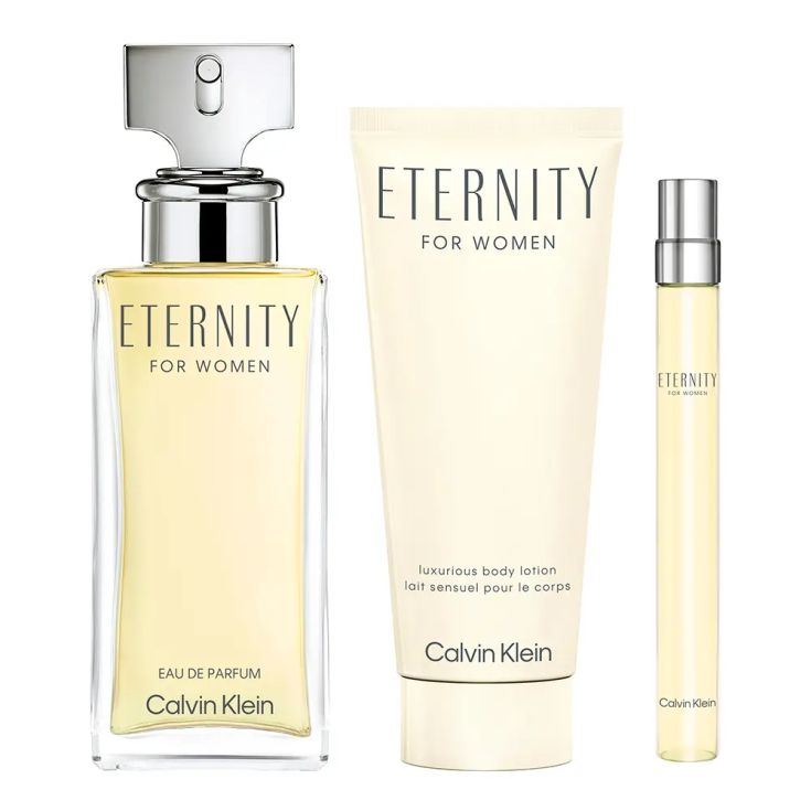 calvin klein eternity woman eau de parfum 100ml cofre 3 piezas