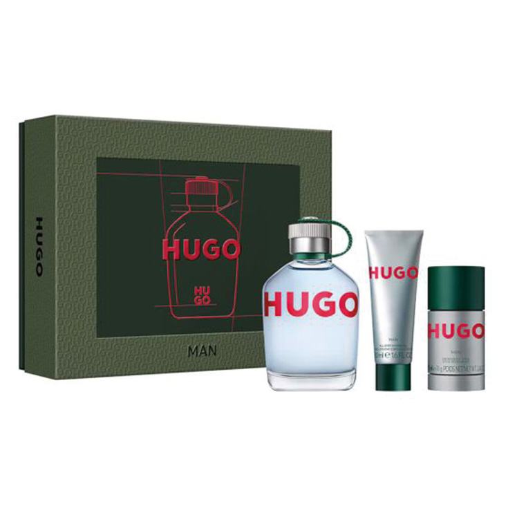 hugo boss man eau de toilette 125ml cofre 3 piezas
