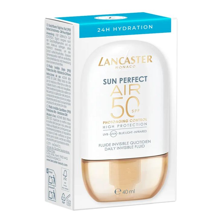 lancaster protector solar facial fluido invisible sun perfect air spf50 40 ml