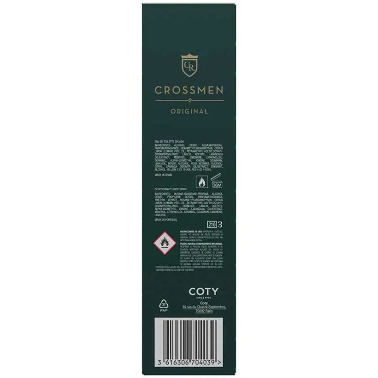 pack crossmen colonia 200ml cofre 2 piezas