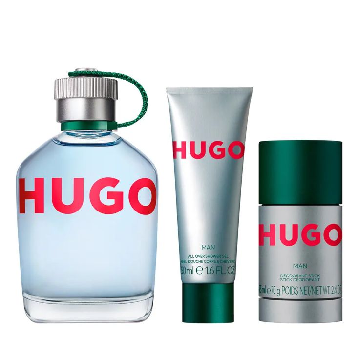 hugo boss man eau de toilette 125ml cofre 3 piezas