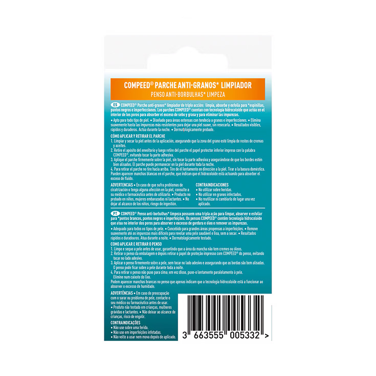 compeed ampollas anti granos limpiador 7 unidades