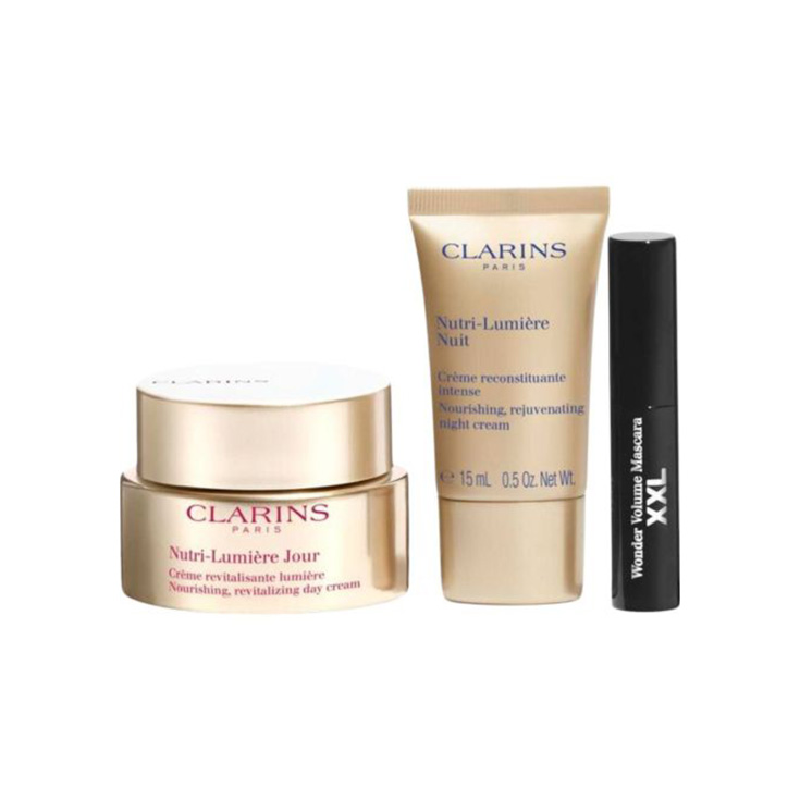 clarins nutri lumiere crema dia 50ml cofre 3 piezas clarins nutri lumiere crema dia 50ml cofre 3 piezas