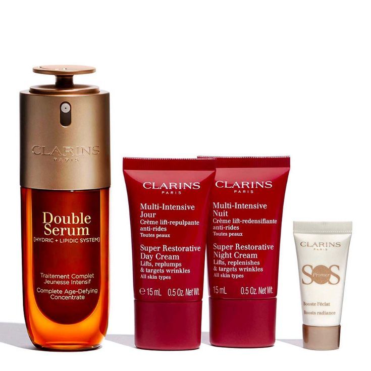 clarins doble serum g9 50 ml + multi intensiva cofre 4 piezas