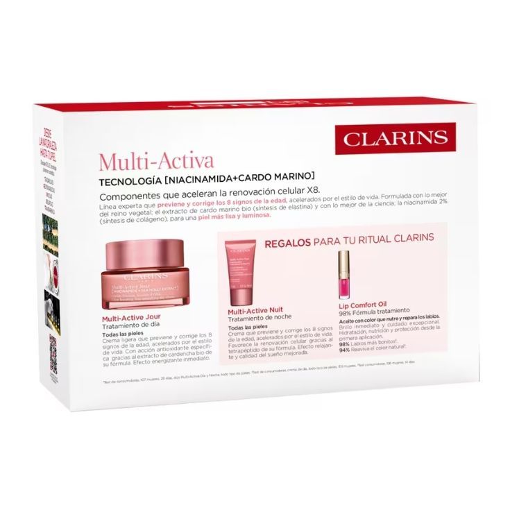 clarins multi-activa crema dia 50ml cofre 3 piezas