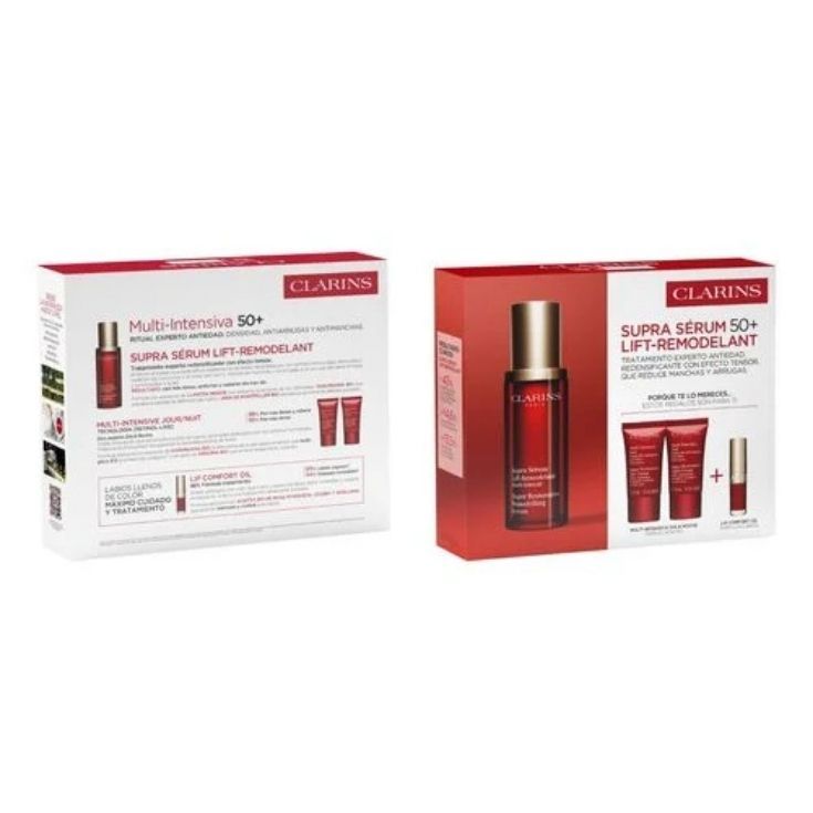clarins supra serum multi-intensiva 50ml cofre 3 piezas clarins supra serum multi-intensiva 50ml cofre 3 piezas