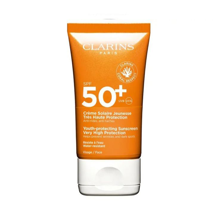 clarins protector solar facial crema tacto seco uva/uvb spf50+ 50 ml