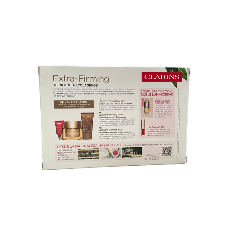 clarins extra firming crema dia piel seca 50ml cofre 3 piezas