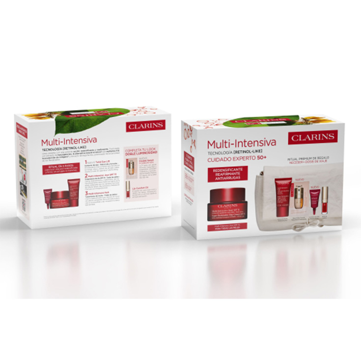 clarins multi-intensiva dia spf15 crema 50ml cofre 3 piezas