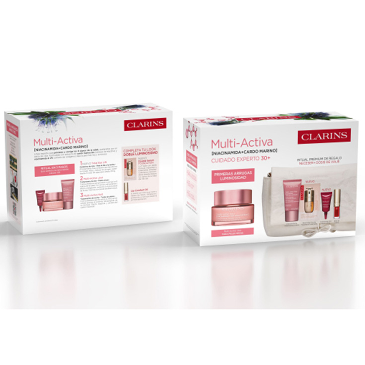 clarins multi-activa crema 50ml piel seca cofre 3 piezas
