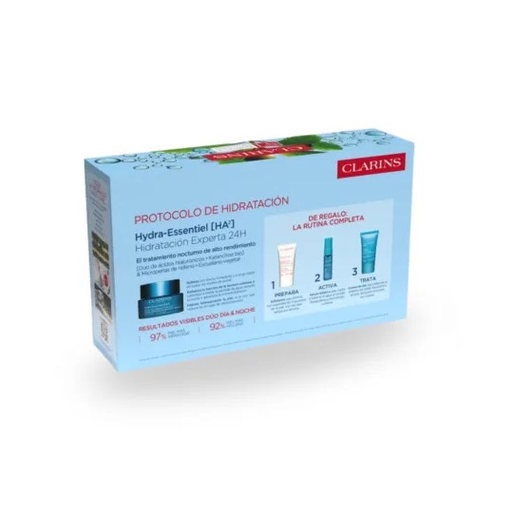 clarins hydra essentiel crema noche 50ml cofre 4 piezas