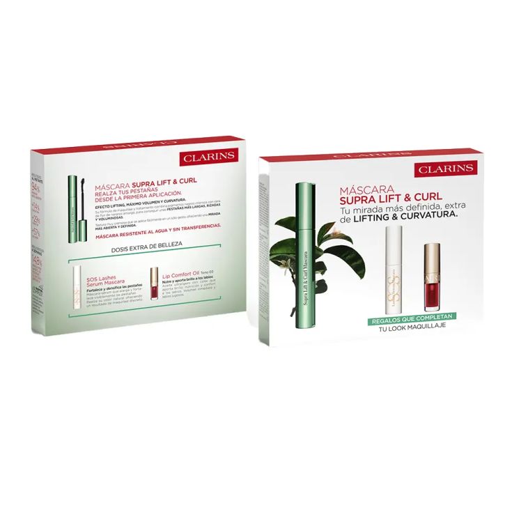 clarins mascara supra lift & curl cofre 3 piezas