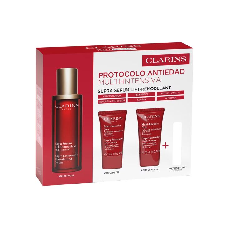 clarins protocolo antiedad multi intensiva estuche 3 piezas