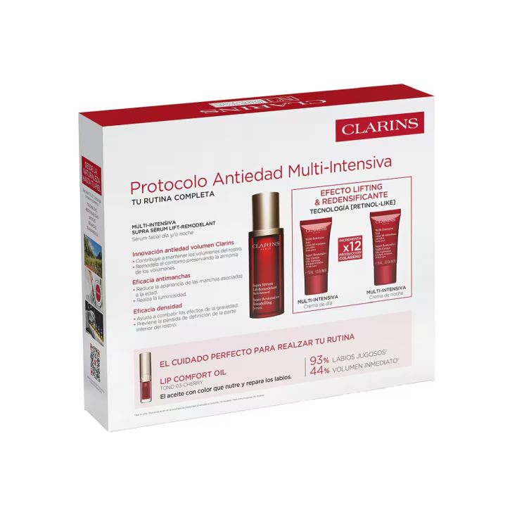 clarins protocolo antiedad multi intensiva estuche 3 piezas