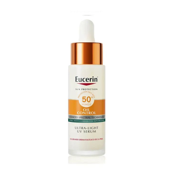 eucerin protector solar facial sun face oil control uv serum spf50 30 ml