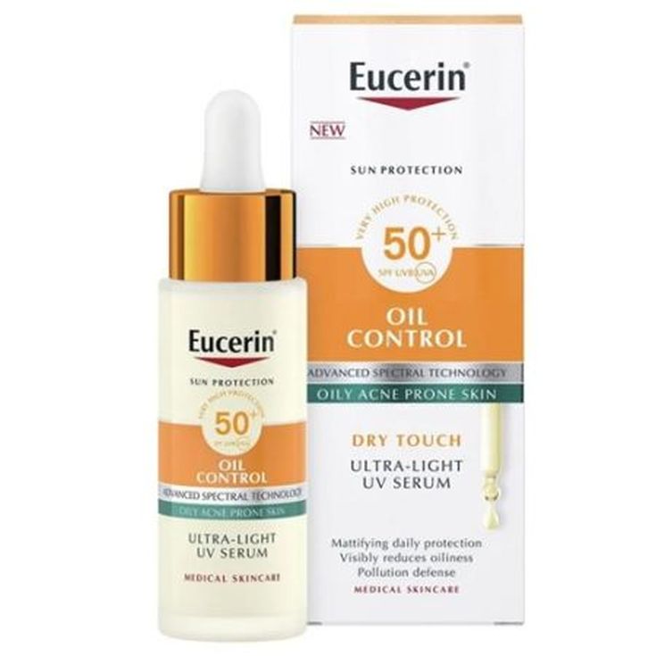 eucerin protector solar facial sun face oil control uv serum spf50 30 ml