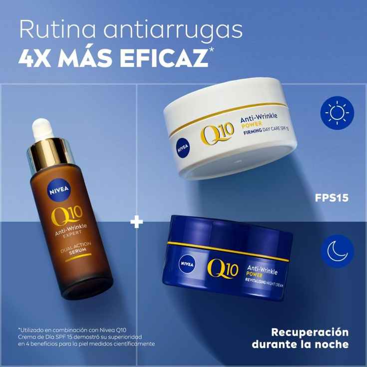nivea q10 expert serum facial doble accion