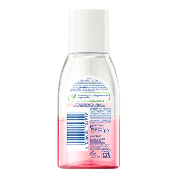 nivea desmaquillante de ojos iluminado vitamina c 125ml