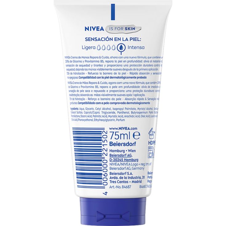 nivea crema de manos reparadora 75ml