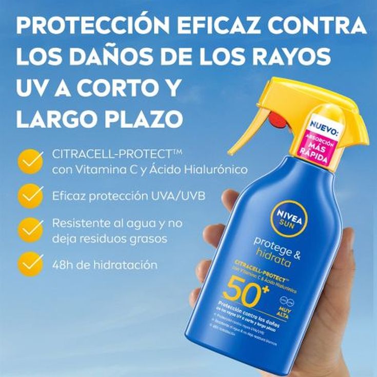 nivea sun protector solar corporal protege e hidrata spf50+ 250 ml