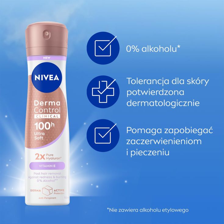 nivea desodorante spray derma control clinical ultra confort mujer 50ml
