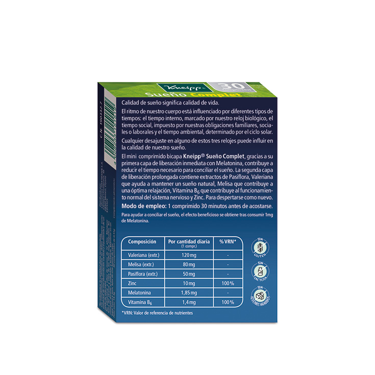 kneipp gummies sueño complet 30 comprimidos