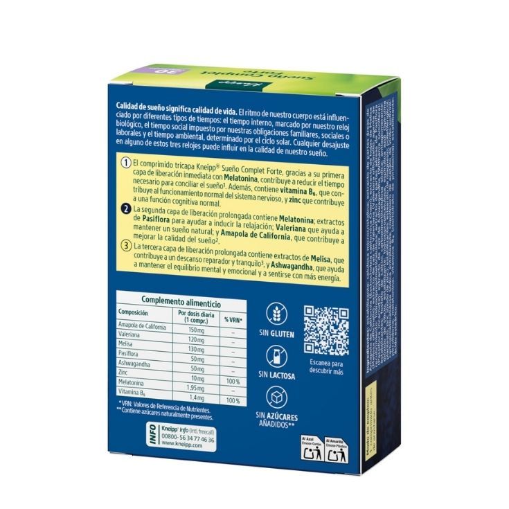 kneipp sueño complet forte 30 uds