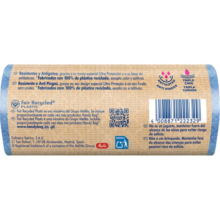 albal handy bag bolsa de basura azul 55x63 30 litros 12uds