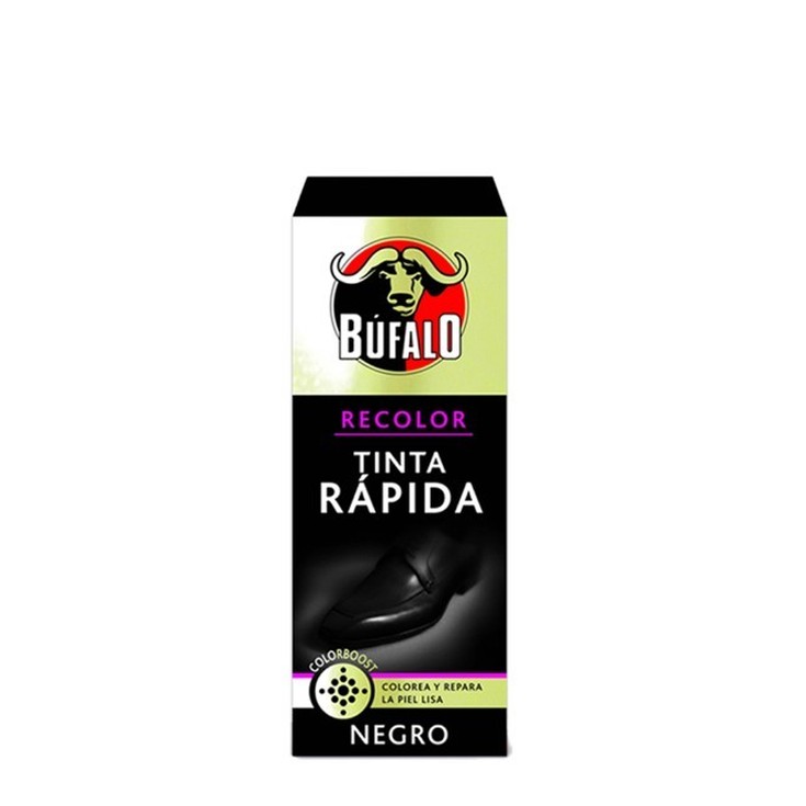 bufalo recolor tinte rapido negra para calzado 25ml