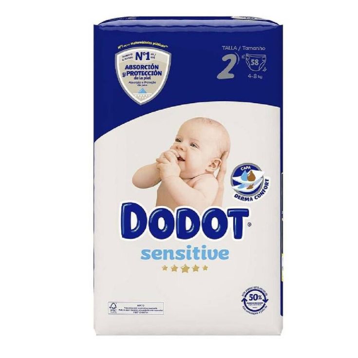 dodot sensitive talla 2, 4-8 kg - 58 unds