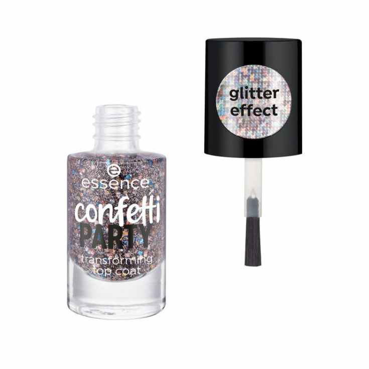 essence confetti party transforming top coat multi 