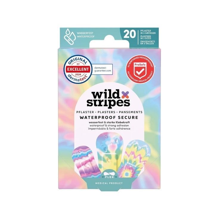 wild stripes tiritas waterproof rainbow