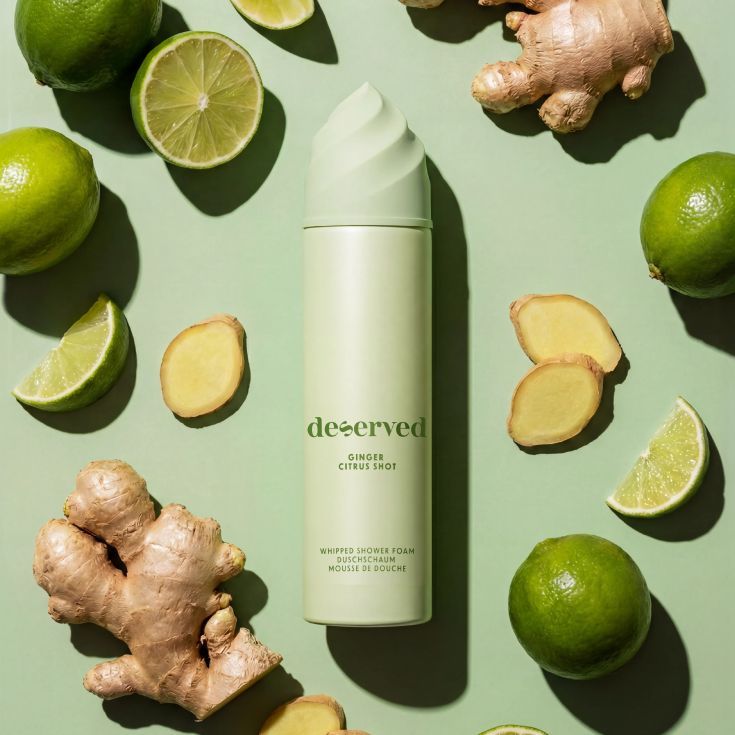deserved espuma de baño ginger citrus shot 250ml