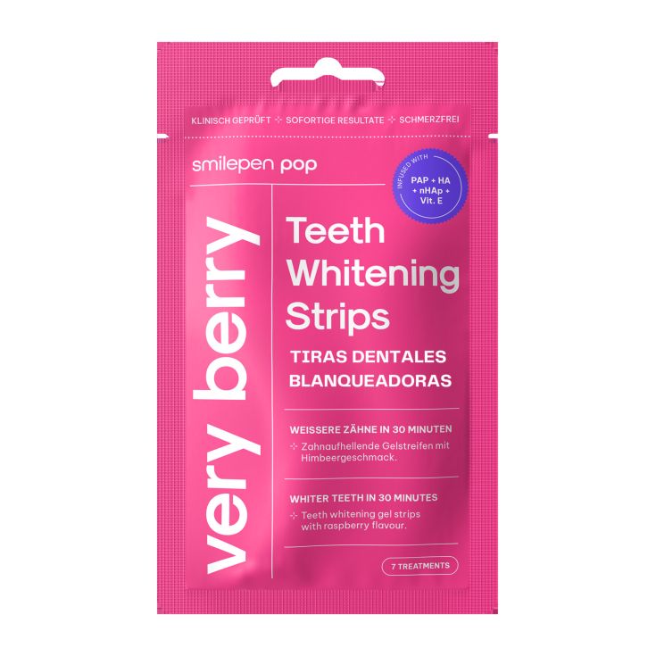 smilipen pop tiras dentales blanqueadoras 7x2 fresa