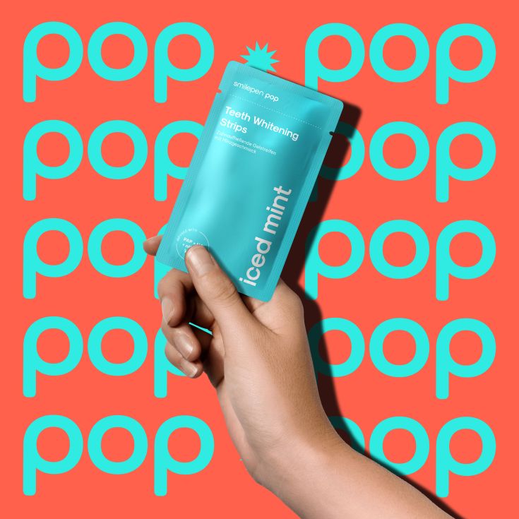 smilipen pop tiras dentales blanqueadoras 7x2 menta