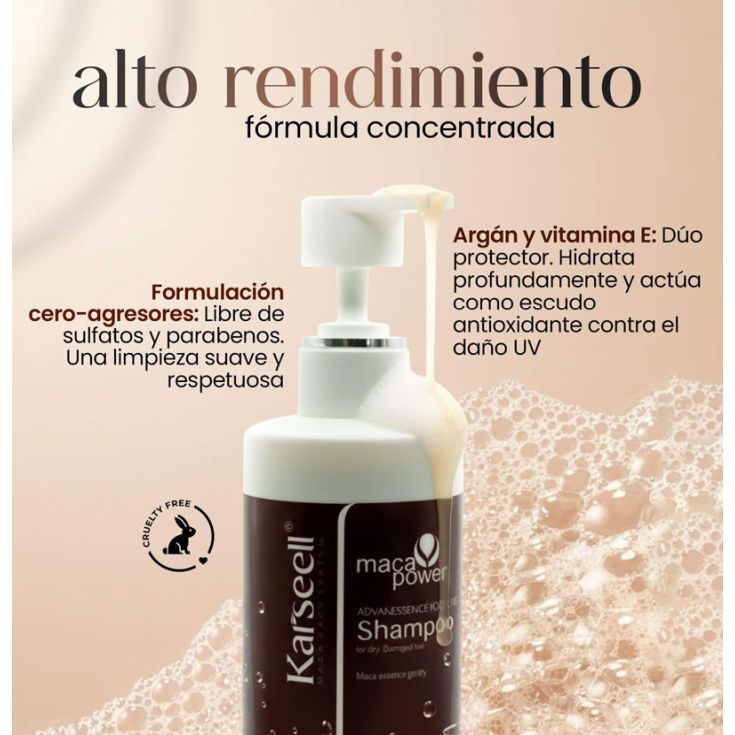 karseell maca power moisture champu hidratacion 500ml