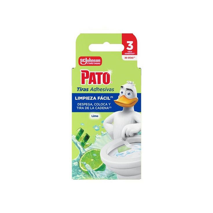 pato tiras adhesivas lima 3u desinfectante wc