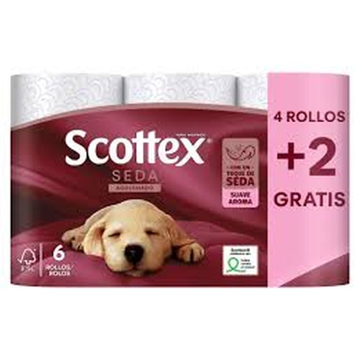 scottex papel higienico seda 4+2 rollos