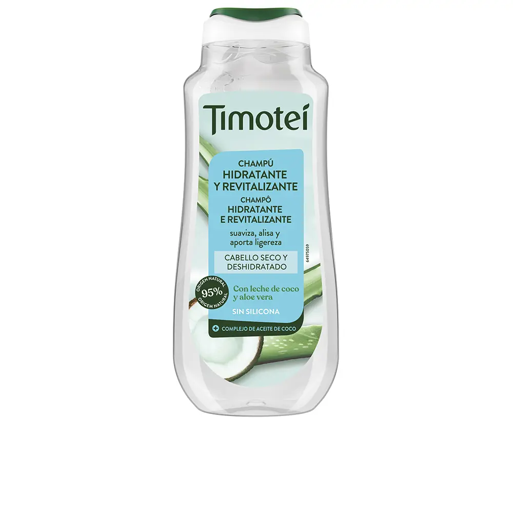 timotei champu hidratante y revitalizante con leche de coco y aloe vera 300ml