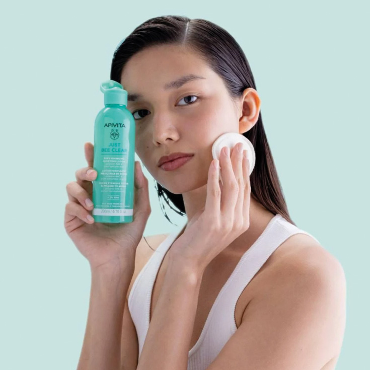 apivita just bee clear locion minimizadora de poros 200ml