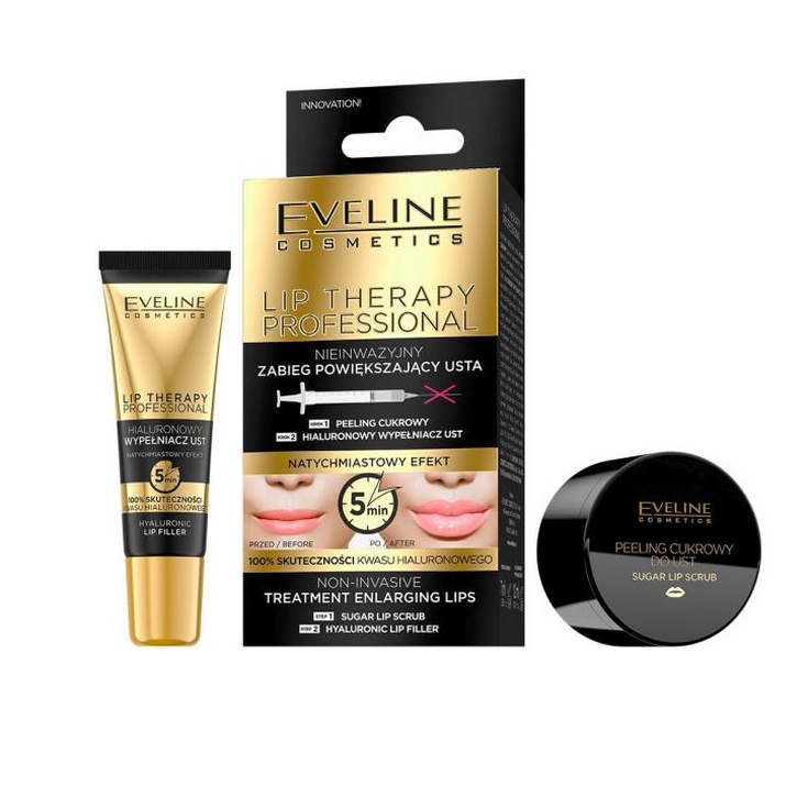 eveline cosmetics hyaluron lip push-up serum duo tratamiento labial voluminizador