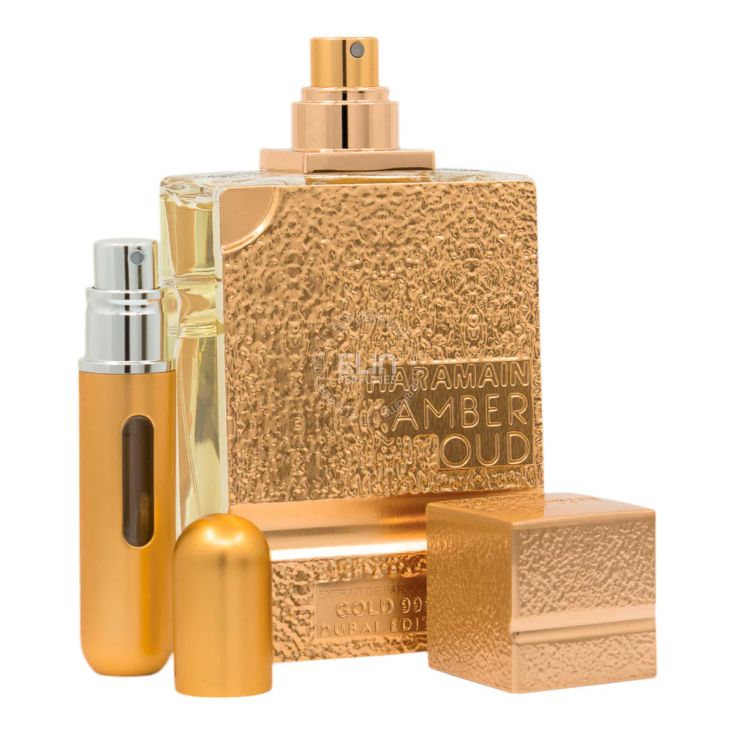 al haramain perfume arabe amber oud gold 999.9 eau de parfum 100ml+perfumador