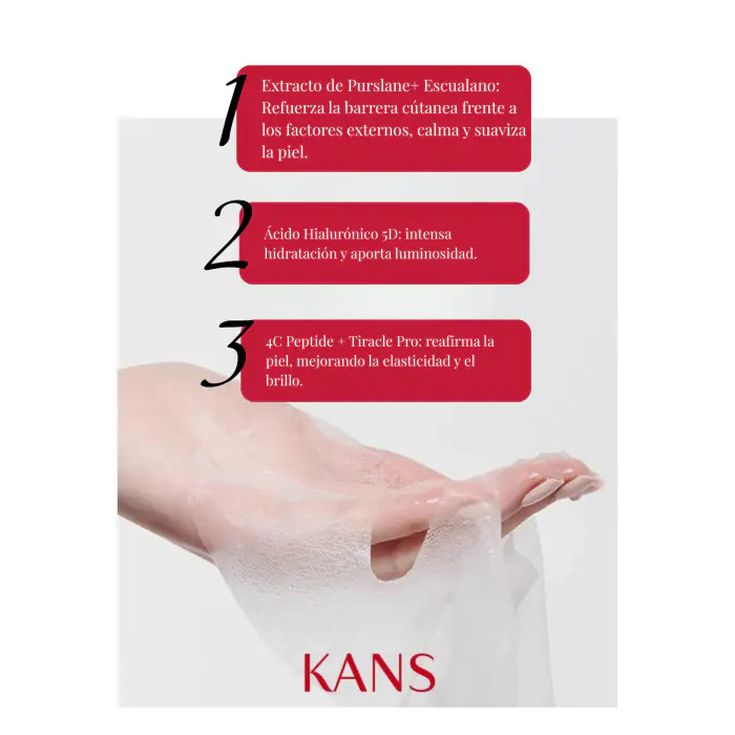 kans moisturizing mascarilla facial cosmetica asiatica 25ml 5uds