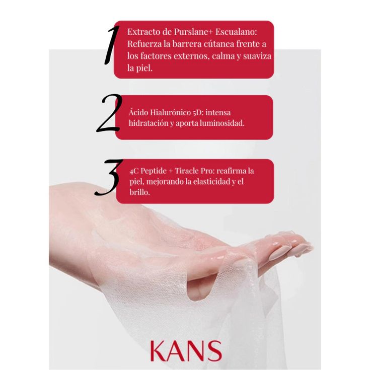 kans moisturizing mascarilla facial cosmetica asiatica 25ml