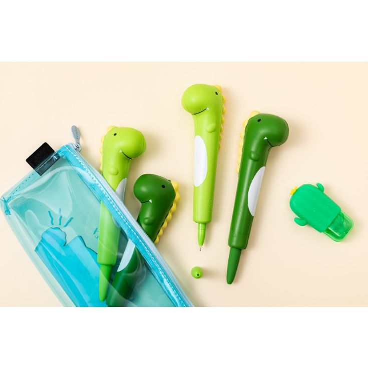 squishy boligrafo dinosaurio gel azul